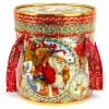 Новогодний подарок с конфетами Новогодняя Майолика, 800 гр - купить оптом в Санкт-Петербурге