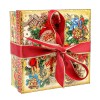 Коробка с бантом из атласной ленты Мелодия Рождества, 350 гр, купить оптом в Санкт-Петербурге