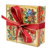 Коробка с бантом из атласной ленты Мелодия Рождества, 350 гр, купить оптом в Санкт-Петербурге