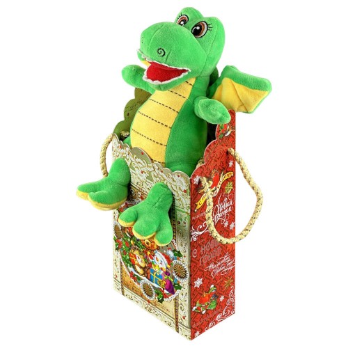 Мягкая игрушка дракон Я с Подарком! + игрушка Дракон, 400 гр, купить оптом в Санкт-Петербурге